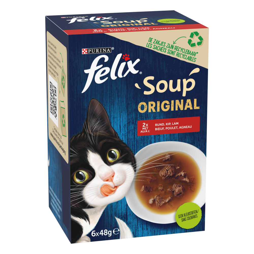 Afbeelding van Felix Soup Kattenvoer – Countryside Selectie Multipack 6x48g
