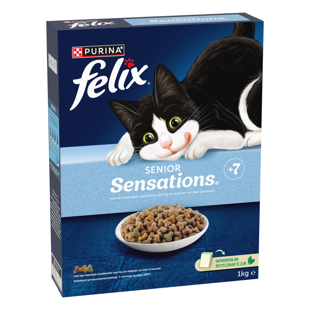 Afbeelding van Felix Sensations Droogvoer Kat – Senior 1kg