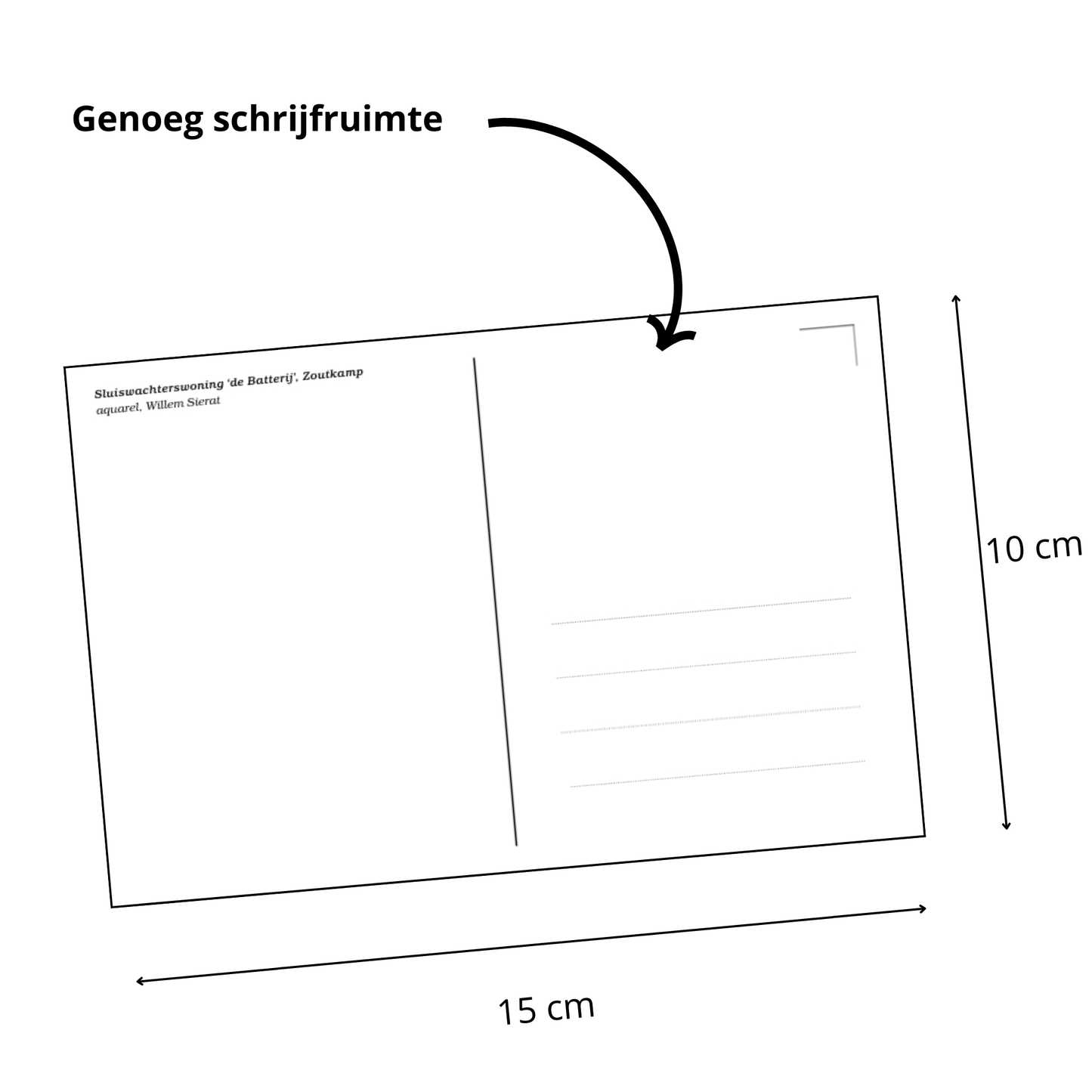 Set van 10 Unieke Wenskaarten / Ansichtkaarten – Iconische Plekken van Provincie Groningen 15x10cm