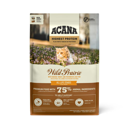 Acana Highest Protein Cat wild prairie chicken, turkey & lake fish 4,5kg