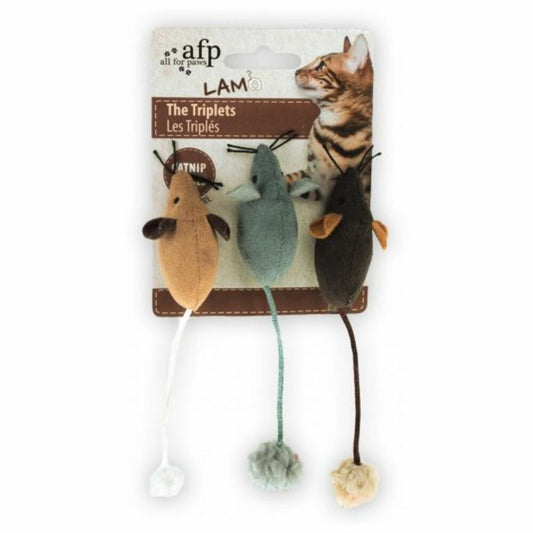 All For Paws kattensp lambswool triplets catnip 1st