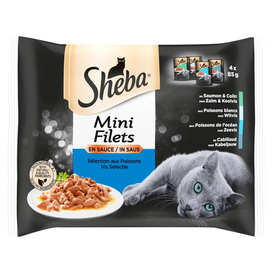 Sheba Mini Filets pouch saus vis sel mp 4x85gr