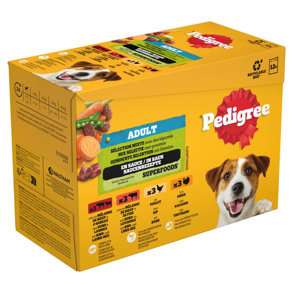 Pedigree pouch adult saus mix sel mp 12x100gr