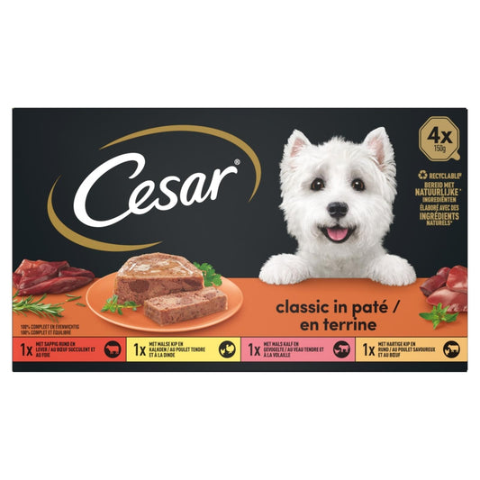 Cesar Classic alu kuipje paté mp 4x150gr