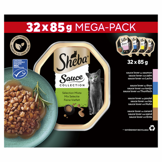 Sheba Sauce Lover alu saus vis sel mp 32x85gr