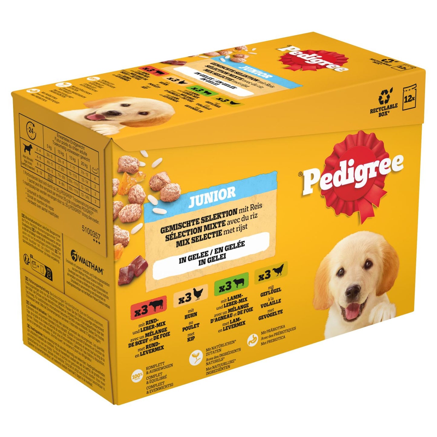 Pedigree pouch junior gelei mix sel mp 12x100gr