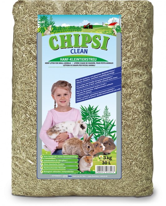 Chipsi clean bedding 30ltr 3kg