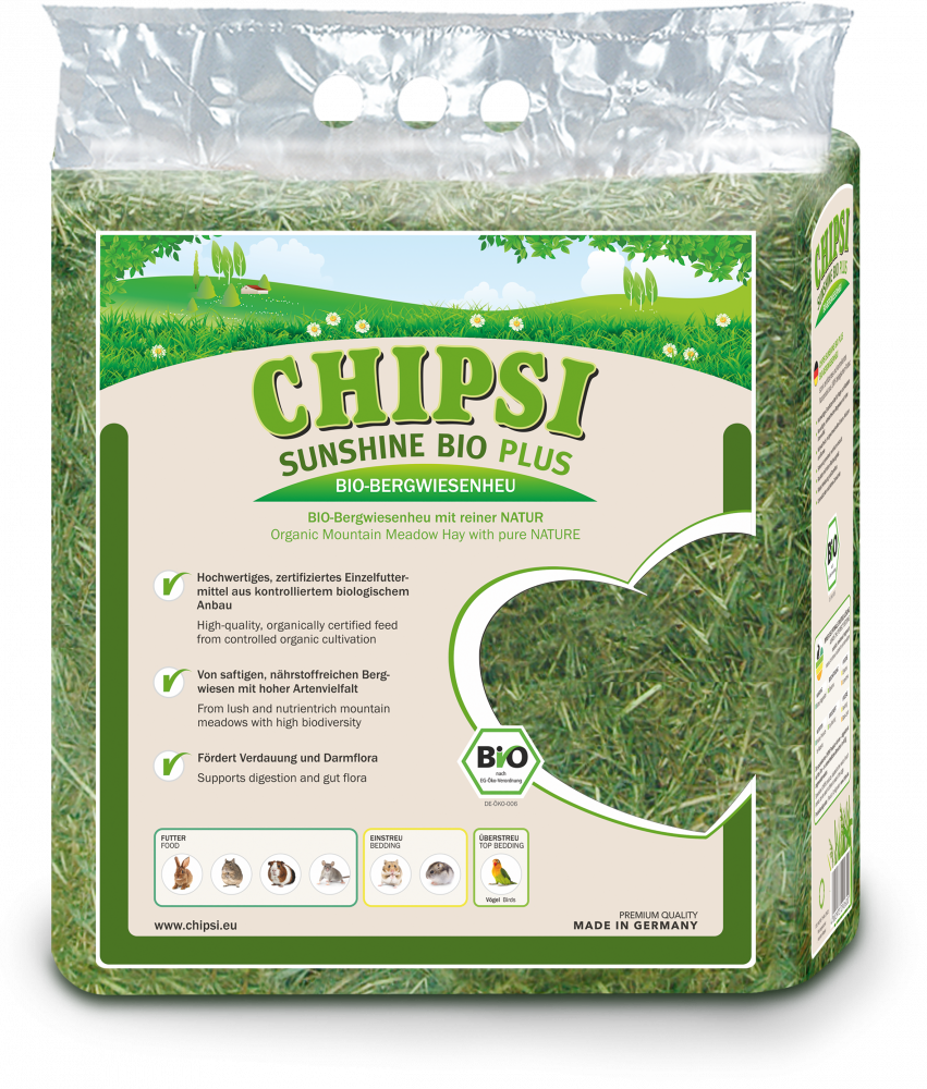 Chipsi Sunshine Bio Plus weidehooi naturel 600gr
