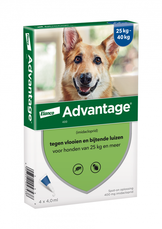 Advantage parasietbehandeling hond 400 25-40kg 4pip