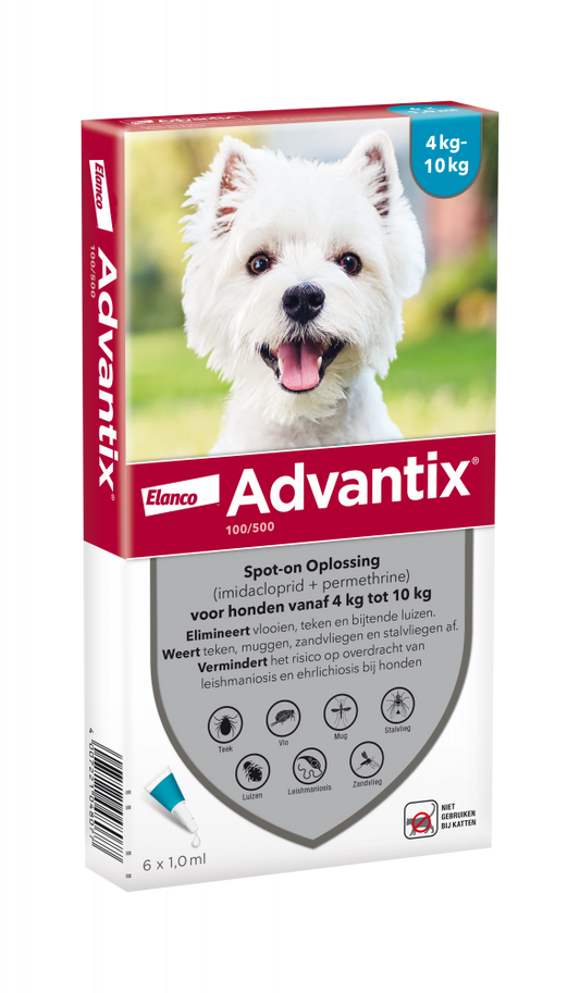 Advantix parasietbehandeling spot-on hond 100 6pip