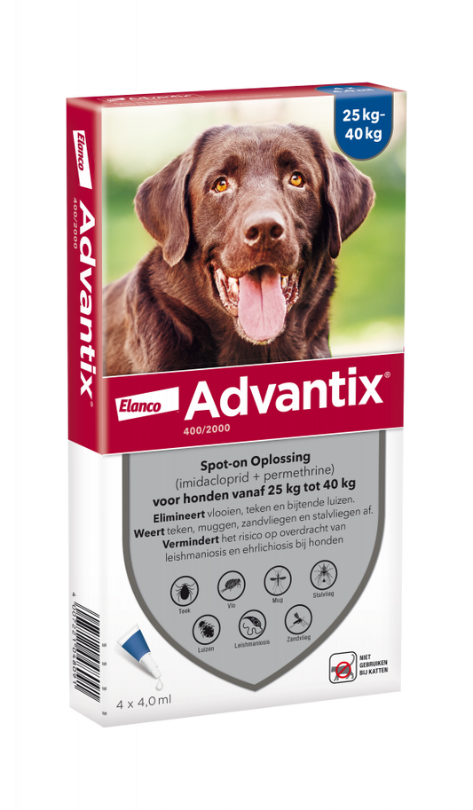 Advantix parasietbehandeling spot-on hond 400 4pip
