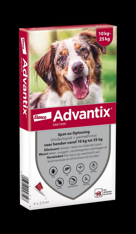 Advantix parasietbehandeling spot-on hond 250 4pip