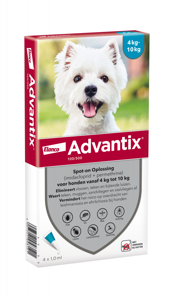 Advantix parasietbehandeling spot-on hond 100 4pip
