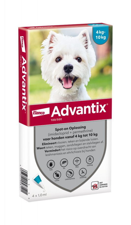 Advantix parasietbehandeling spot-on hond 100 4pip