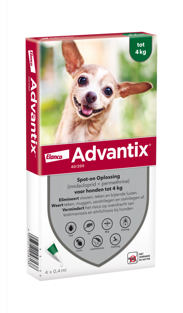 Advantix parasietbehandeling spot-on hond 40 4pip
