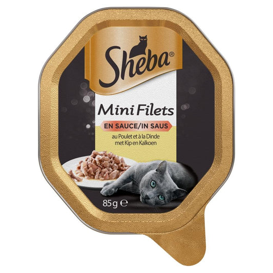 Sheba Mini Filets alu saus kip&kalkoen 85gr