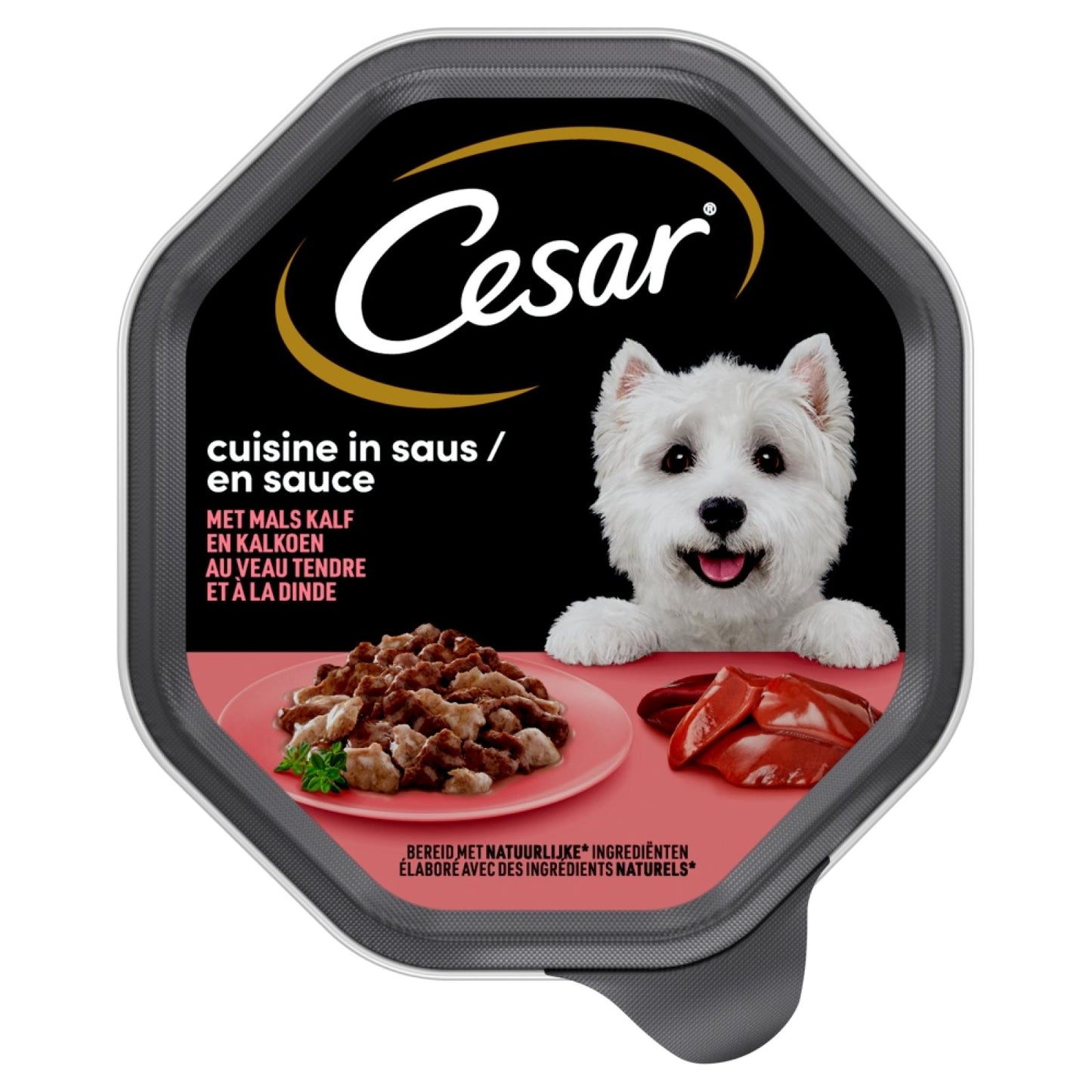 Cesar Cuisine alu kuipje saus kalf&kalkoen 150gr