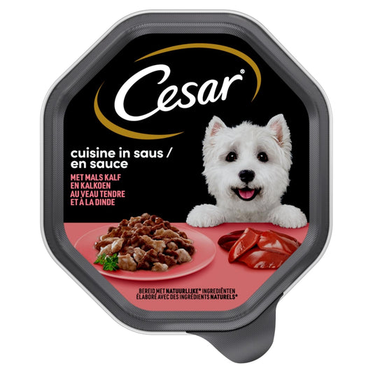 Cesar Cuisine alu kuipje saus kalf&kalkoen 150gr