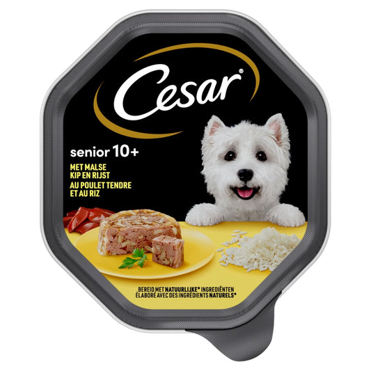 Cesar Senior alu kuipje gelei kip&rijst 150gr