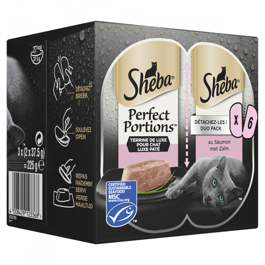 Sheba Perfect Portions adult paté zalm mp 6x37,5gr