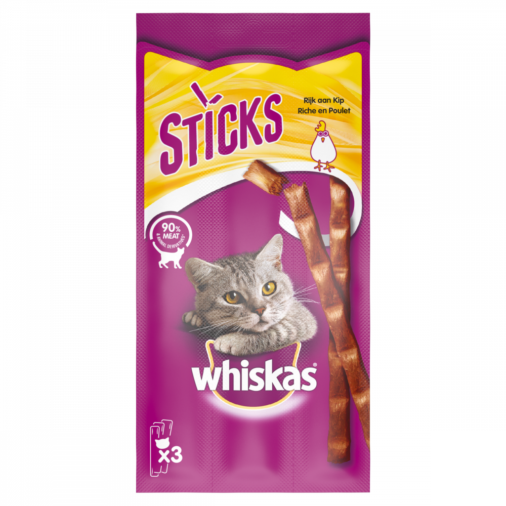 Whiskas catsticks kip 18gr