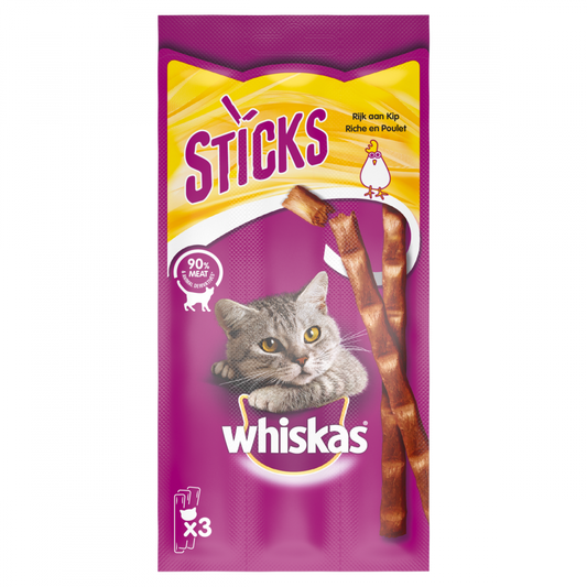 Whiskas catsticks kip 18gr