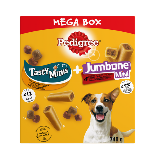 Pedigree jumbone en tasty minis megabox 740gr