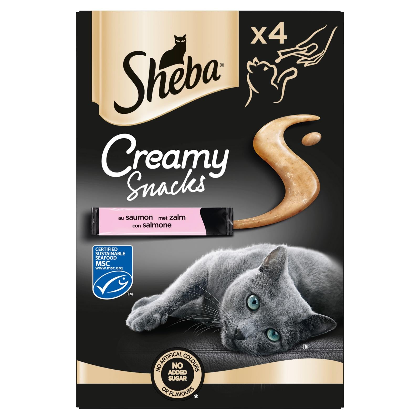 Sheba creamy snacks zalm 4st