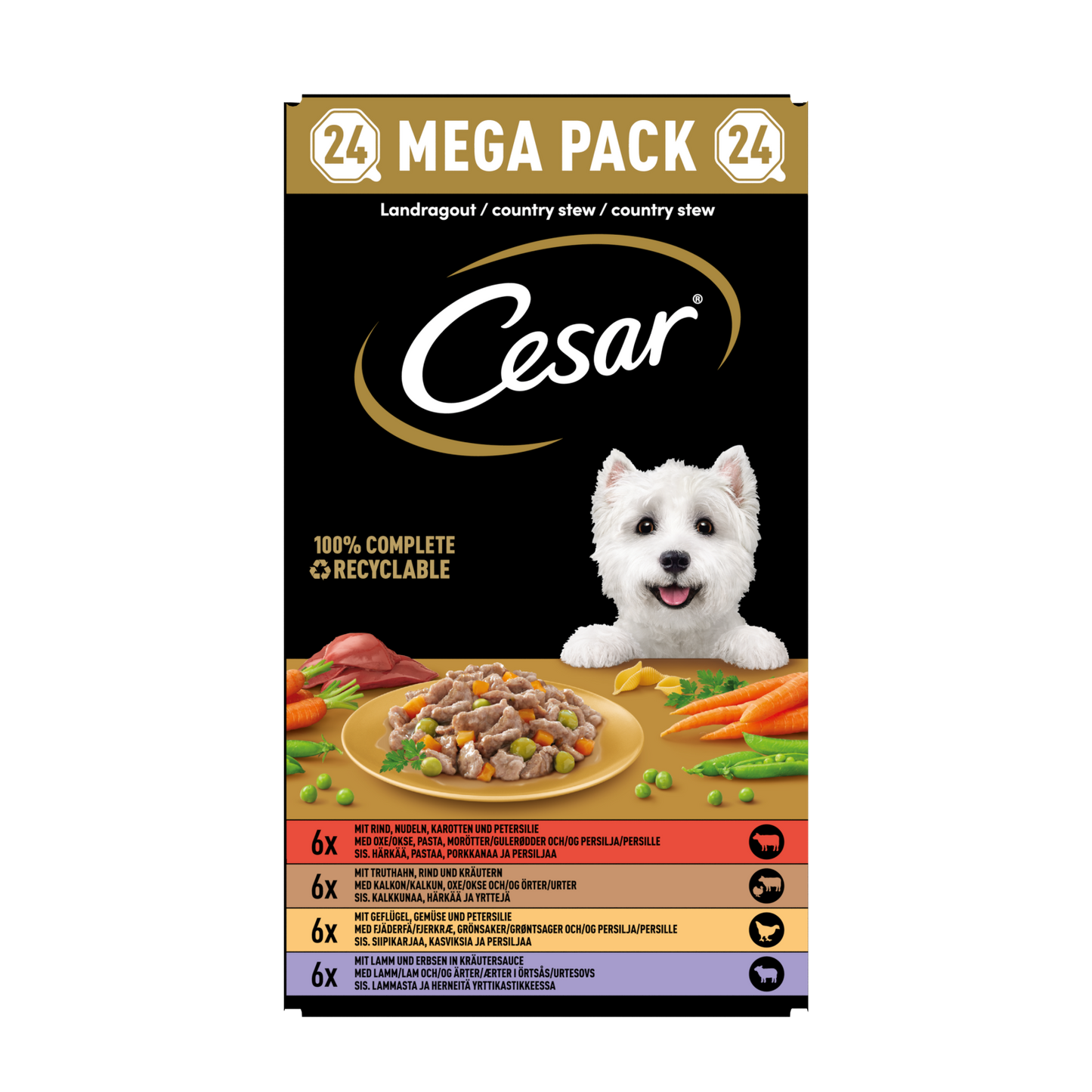 Cesar Classic alu kuipje landragout mp 24x150gr