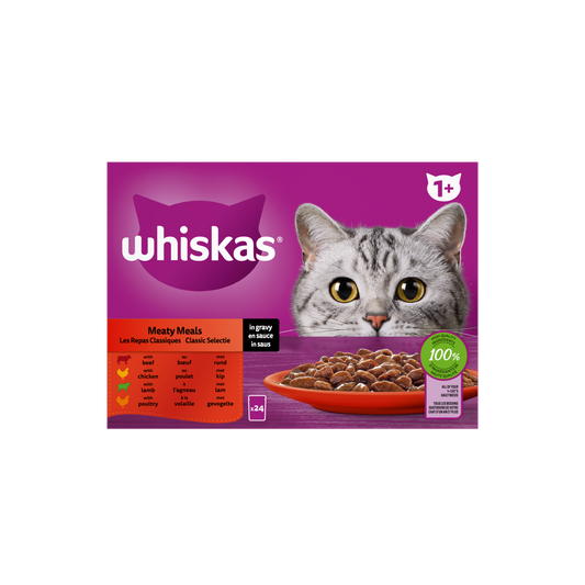 Whiskas 1+ pouch adult saus classic selectie mp 24x85gr