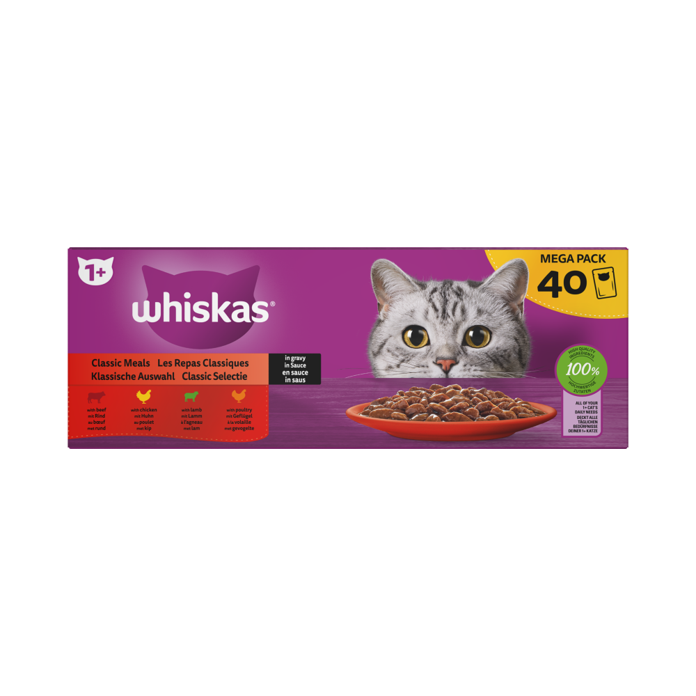 Whiskas 1+ pouch adult saus classic selectie mp 40x85gr