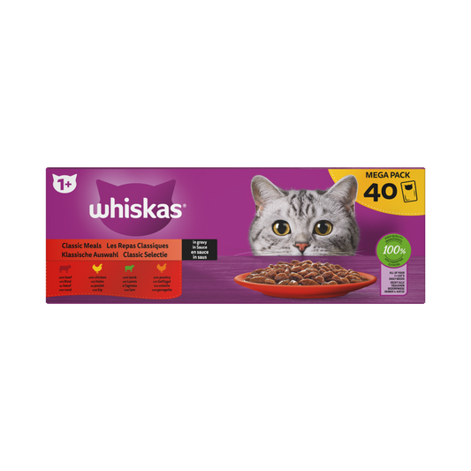 Whiskas 1+ pouch adult saus classic selectie mp 40x85gr