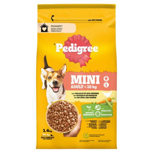Pedigree droog adult mini kip 1,4kg