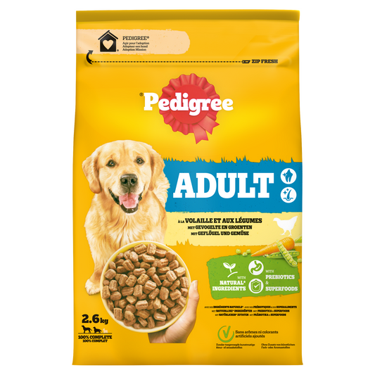 Pedigree droog adult kip 2,6kg