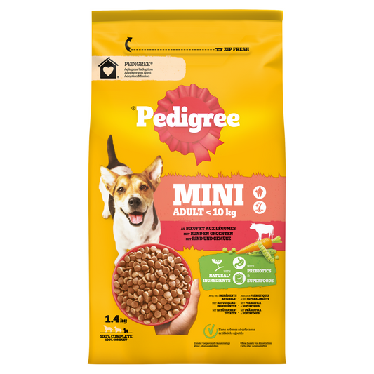 Pedigree droog adult mini rund 1,4kg