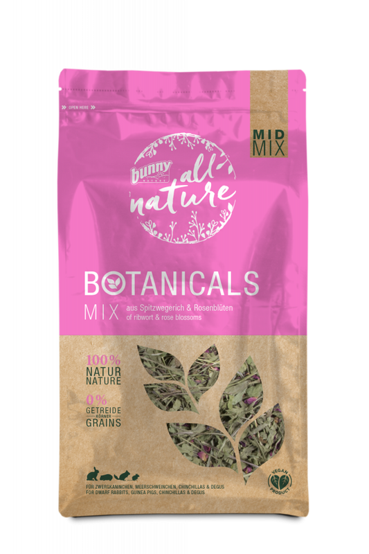 Bunny Botanicals mid ribwort&rose blossoms 120gr