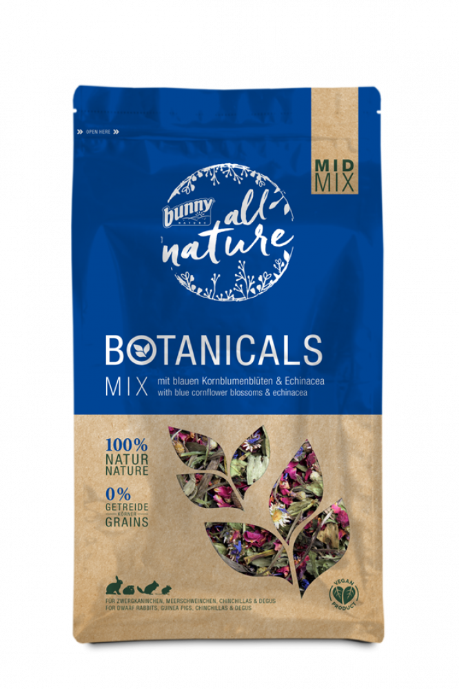 Bunny Botanicals mid blue cornflower blossoms&echinacea 120gr