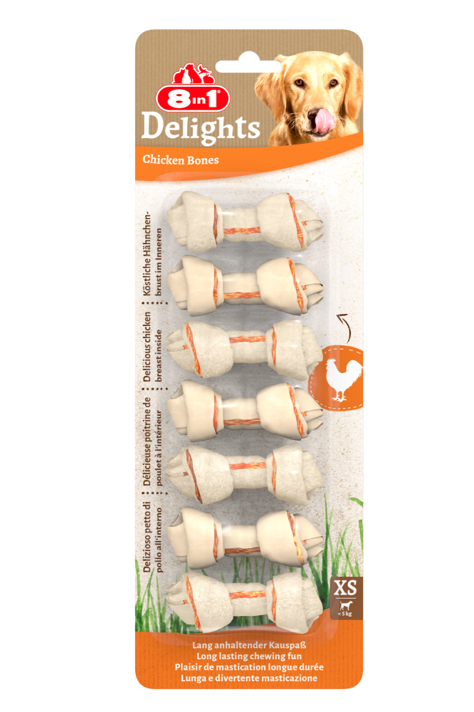 8in1 Delights chicken bones XS 7st