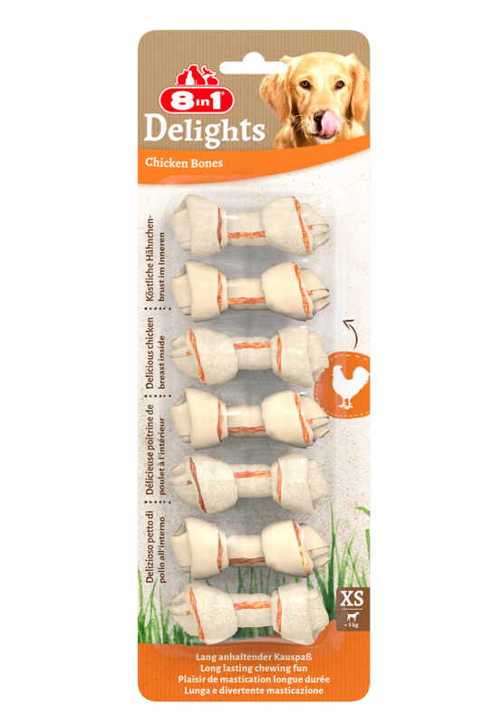 8in1 Delights chicken bones XS 7st