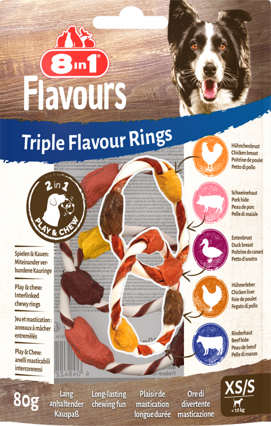 8in1 Triple Flavour rings XS/S 80gr