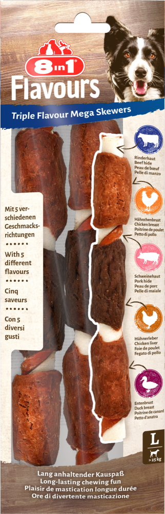 8in1 Triple Flavour mega skewers 160gr