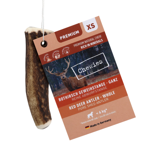 Chewies edelhertengewei heel XS tussen 25gr-49gr 1st