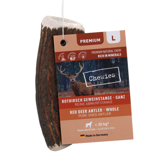 Chewies edelhertengewei heel L tussen 120gr-159gr 1st