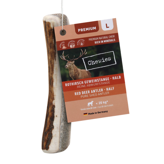 Chewies edelhertengewei half L tussen 80gr-139gr 1st