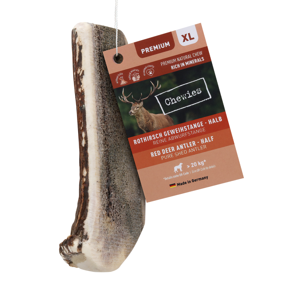 Chewies edelhertengewei half XL tussen 140gr-199gr 1st