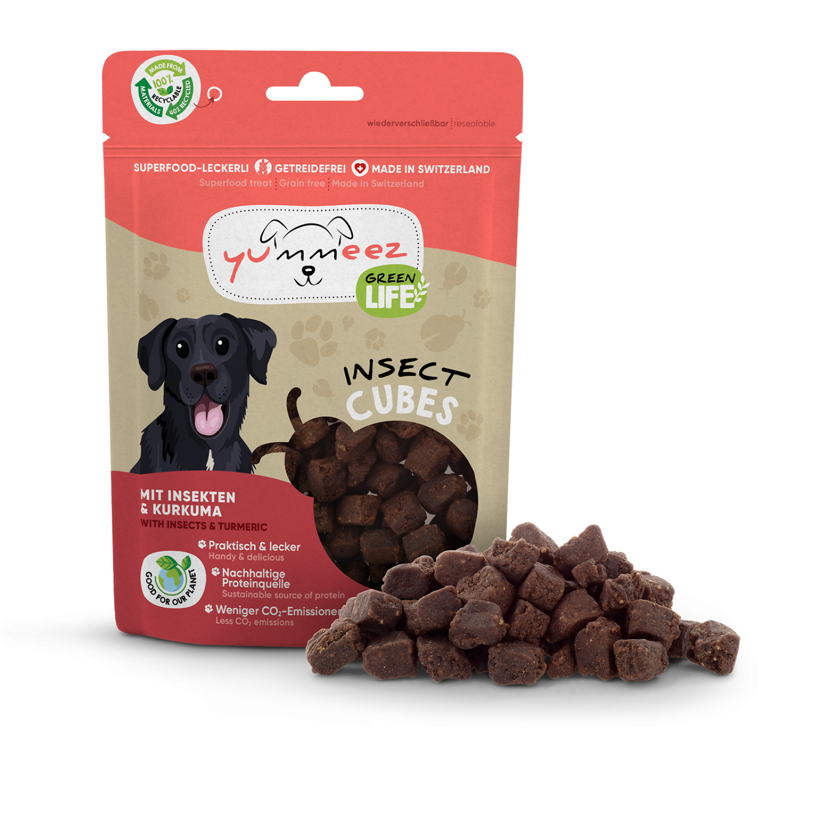 Yummeez green life cubes insecten 100gr