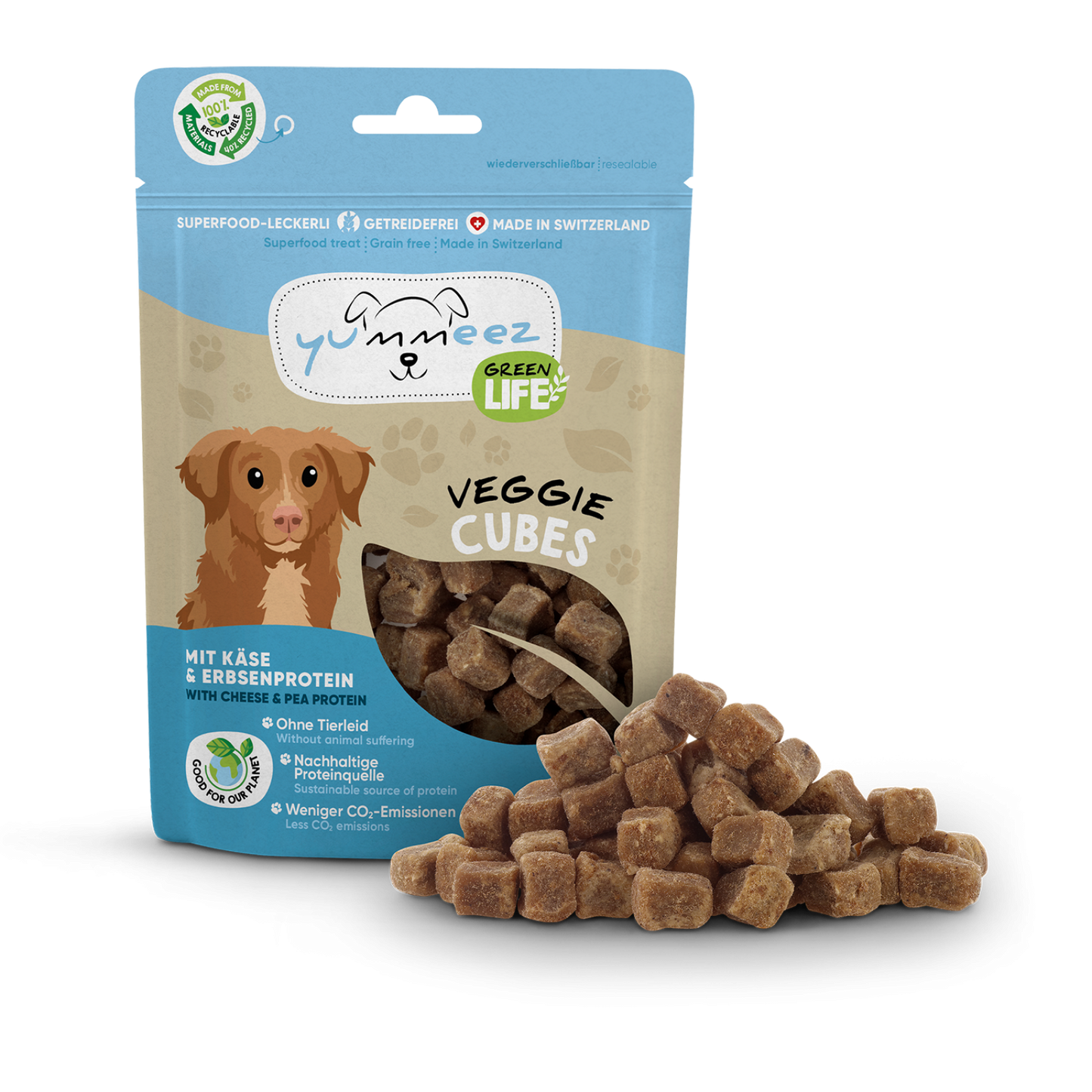 Yummeez green life cubes veggie 100gr