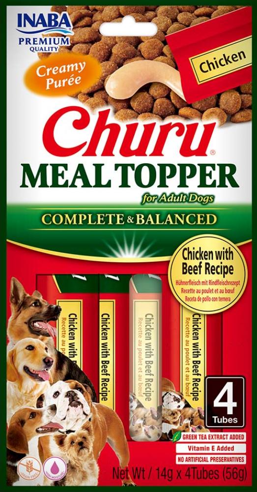 Inaba Churu meal topper dog chicken&beef 4x14gr