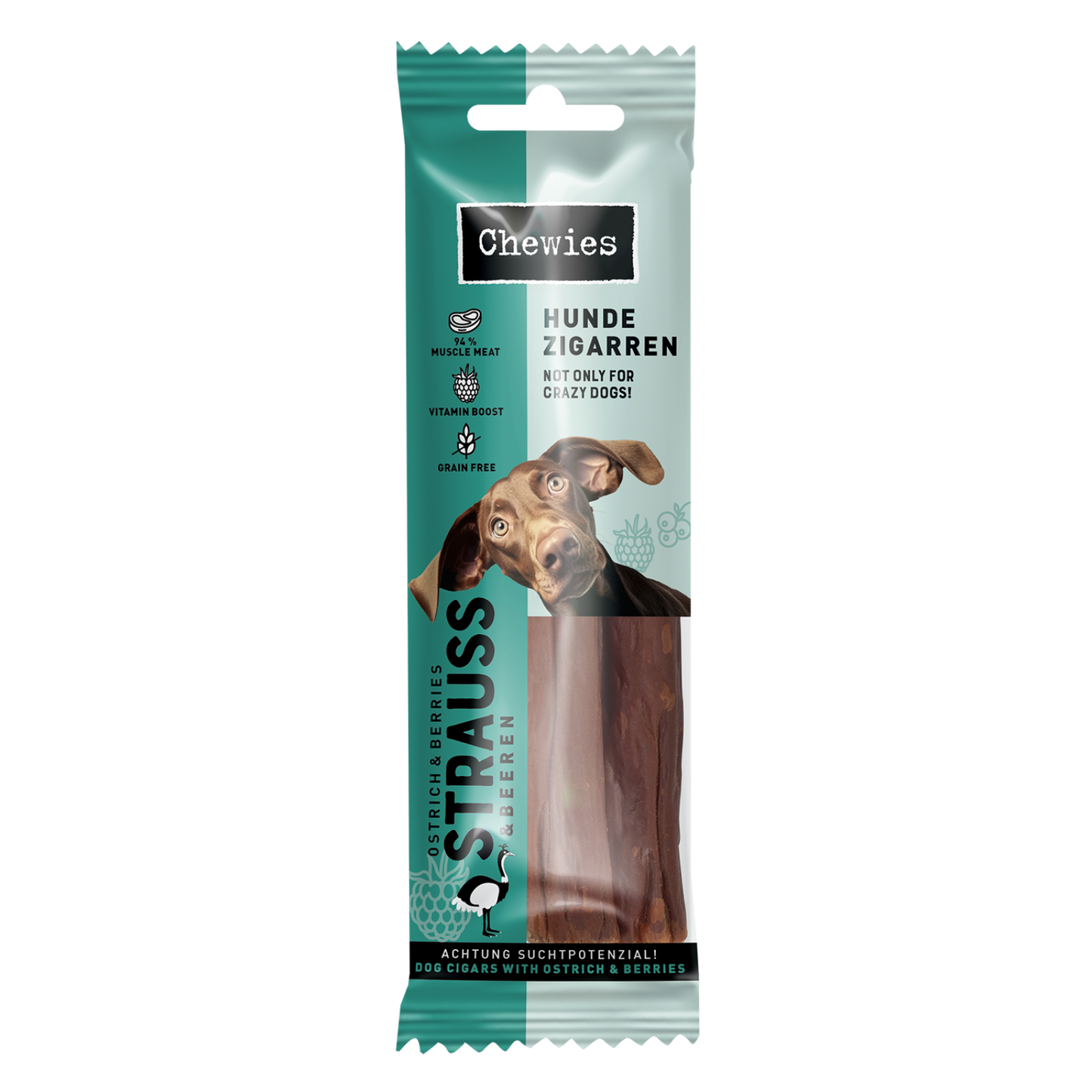 Chewies hondensigaar struisvogel&bessen 75gr