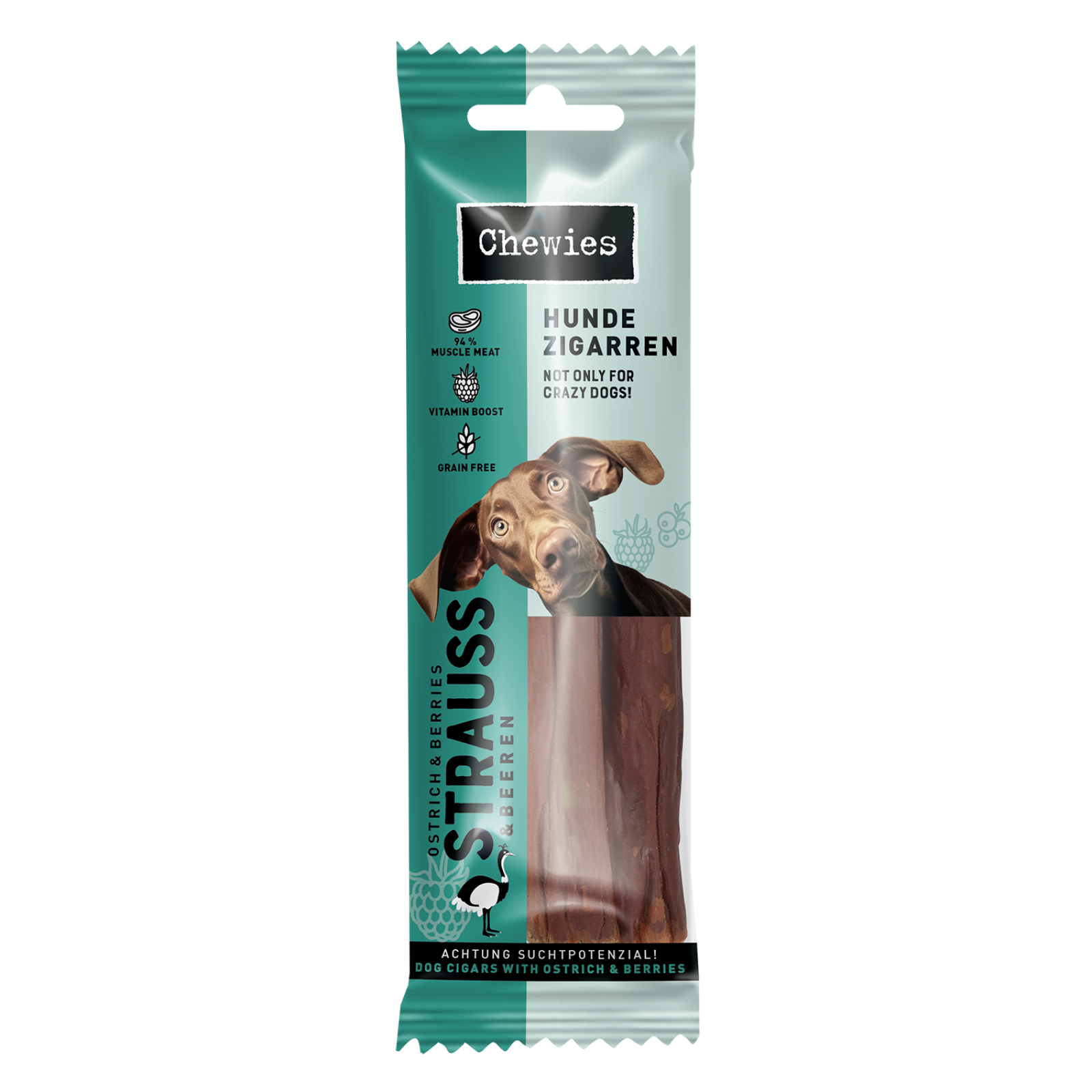 Chewies hondensigaar struisvogel&bessen 75gr